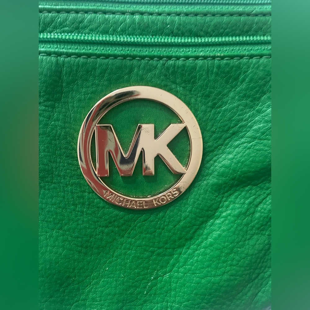 Michael Kors Green Crossbody Bag with Gold Logo